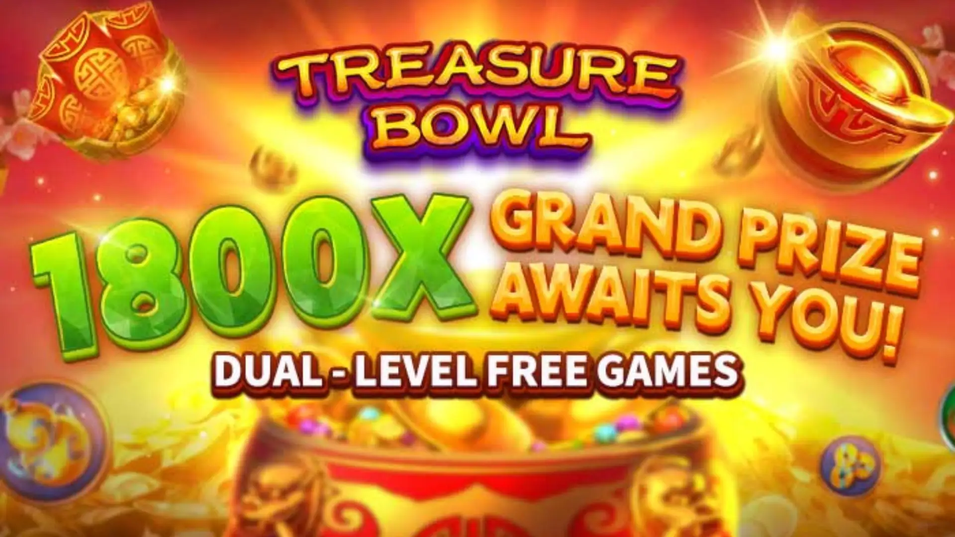Multiplicadores Treasure Bowl pgspg - 7777x Máximo com Tigela Dourada